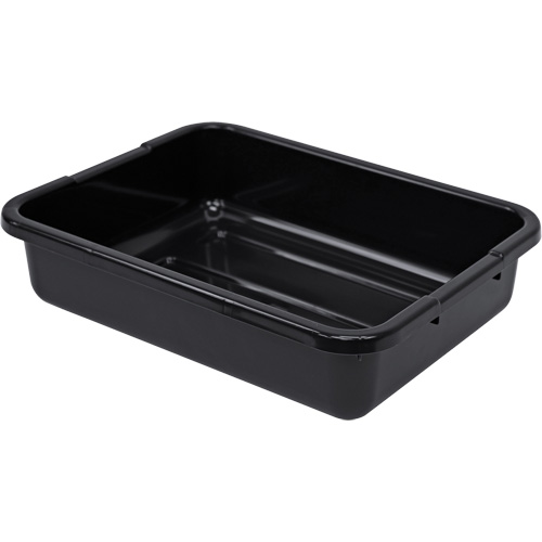 Bac d'entreposage tout usage &agrave; fond rainur&eacute;, 5" ha x 15" p x 21" lo, Plastique, Noir Sécurité Médic