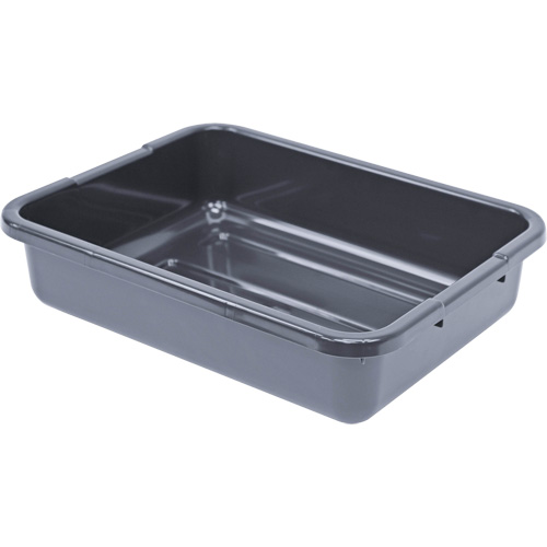 All-Purpose Ribbed-Bottom Storage Tub, 5" H x 15" D x 21" L, Plastic, Grey Sécurité Médic