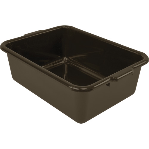 All-Purpose Flat-Bottom Storage Tub, 7" H x 15" D x 21" L, Plastic, Brown Sécurité Médic