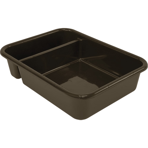 All-Purpose Compartmentalized Storage Tub, 5" H x 15" D x 20" L, Plastic, Brown Sécurité Médic