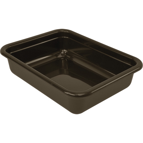 All-Purpose Flat-Bottom Storage Tub, 5" H x 17" D x 22" L, Plastic, Brown Sécurité Médic