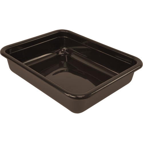 All-Purpose Flat-Bottom Storage Tub, 5" H x 15" D x 20" L, Plastic, Brown Sécurité Médic