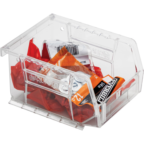 Crystal Clear Ultra Bins, 4-1/8" W x 3" H x 5-3/8" D, Clear Sécurité Médic