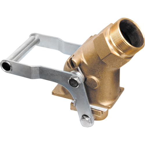 Self-Closing Gate Valve, Brass, 2" NPT Sécurité Médic