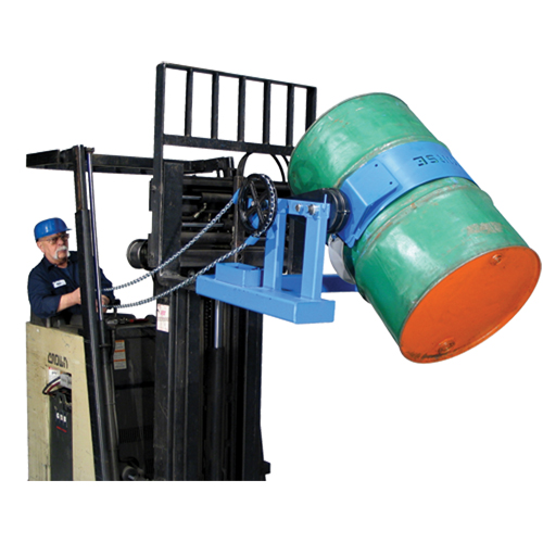 Leveur de baril pour chariot &eacute;l&eacute;vateur, Baril de 55 gal. US (45 gal. imp.), Capacit&eacute; 800 lb/363 kg Sécurité Médic