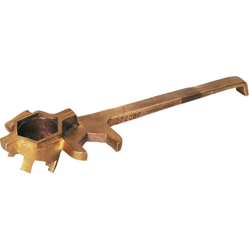 Deluxe Non-Sparking Drum Wrench, 1-1/4" Opening, 3-1/4" Handle, Bronze Alloy Sécurité Médic