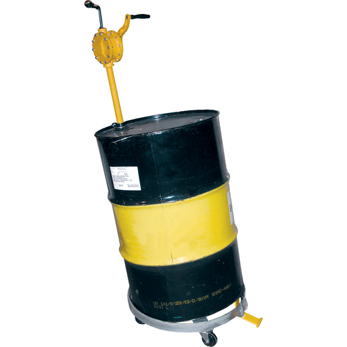 Chariots &agrave; inclinaison pour baril, Acier, Capacit&eacute;e 900 lb, Diam&egrave;tre 23-1/2", Roue en Caoutchouc rigide Sécurité Médic