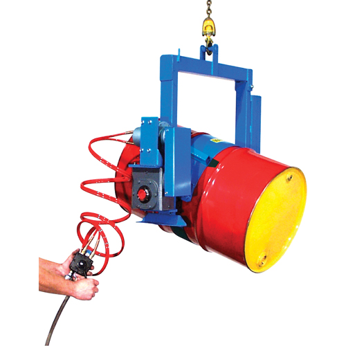 BASCULE BARIL POUDRE MOTEUR AIR, Baril de 55 gal. US (45 gal. imp.), Capacit&eacute; 1500 lb/680 kg Sécurité Médic