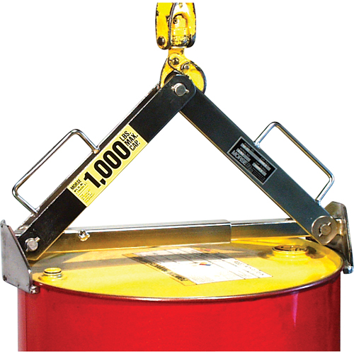 Drum Lifter, 30 - 85 US Gal. (25 - 70 Imperial Gal.), 1000 lbs./454 kg. Cap. Sécurité Médic