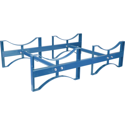 Porte-barils empilables, 2 barils, Capacit&eacute; de 1600 lb, 45-1/2" la x 30" p x 12-1/2" h Sécurité Médic