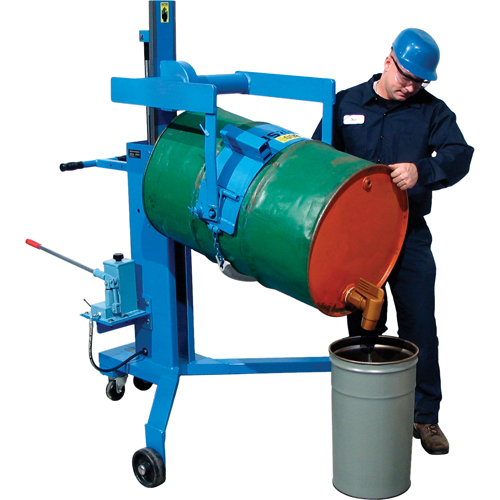 Basculeur - palettiseurs pour barils, 55 gal. US (45 gal. imp.) Sécurité Médic