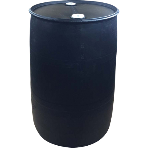 Polyethylene Drums, 55 US gal (45 imp. gal.), Closed Top, Black Sécurité Médic