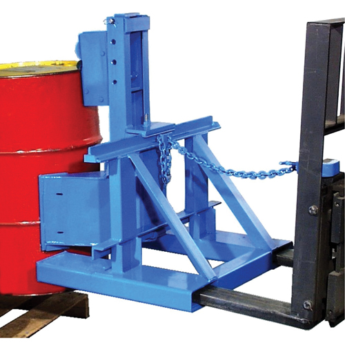 Manipulateur de barils MORSPEED 1500 pour chariot &eacute;l&eacute;vateur, Pour 55 gal. US (45 gal. imp.) Sécurité Médic