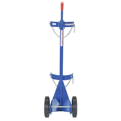 Chariot pour bouteille de gaz, Roues Caoutchouc, Base de 12" la x 15-1/2" lo, 500 lb Sécurité Médic