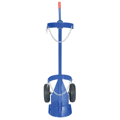 Chariot pour bouteille de gaz, Roues Pneumatique, Base de 12" la x 15-1/2" lo, 500 lb Sécurité Médic