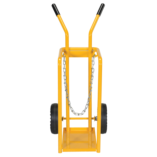 Chariot pour bouteille de gaz, Roues Caoutchouc moul&eacute;, Base de 9-13/16" la x 16" lo, 150 lb Sécurité Médic