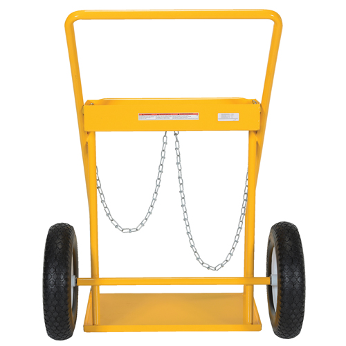 Gas Cylinder Cart, Rubber Wheels, 22" W x 14-1/8" L Base, 250 lbs. Sécurité Médic