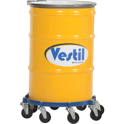 Octagon Drum Dolly, Steel, 2000 lbs. Capacity, 27-1/16" Diameter, Cast Iron Casters Sécurité Médic