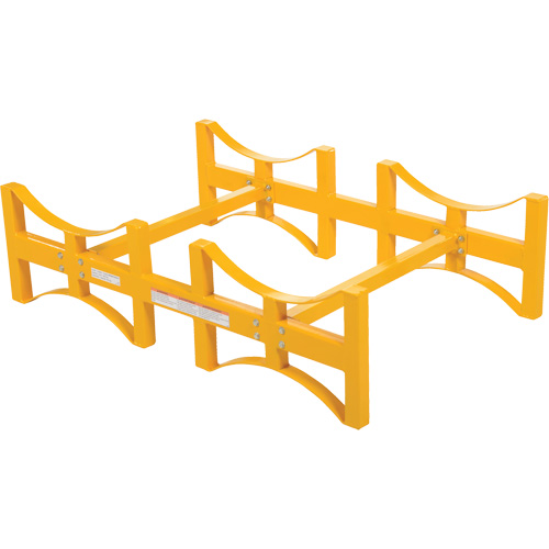 Porte-barils empilable en acier, 2 barils, Capacit&eacute; de 1600 lb, 45-1/2" la x 29-7/8" p x 12-3/4" h Sécurité Médic