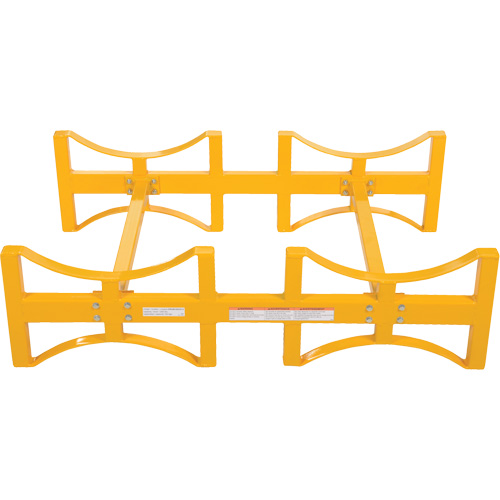 Porte-barils empilable en acier, 2 barils, Capacit&eacute; de 1600 lb, 45-1/2" la x 29-7/8" p x 12-3/4" h Sécurité Médic