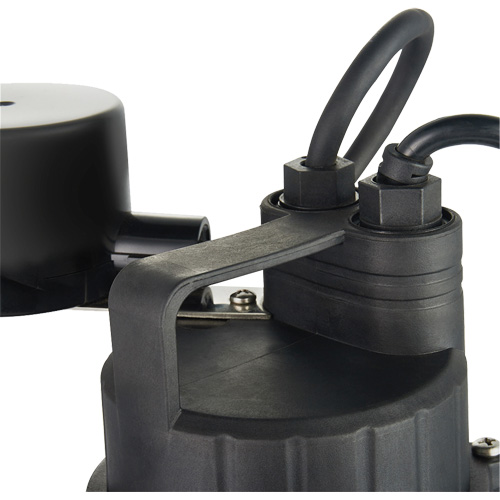 Pompe de puisard submersible thermoplastique, 2560 gal./h, 115 V, 4,6 A, 1/3 CV Sécurité Médic