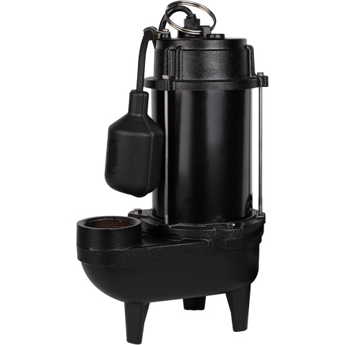 Pompe d'effluent en fonte, 4800 gal./h, 120 V, 7,8 A, 1/2 CV Sécurité Médic