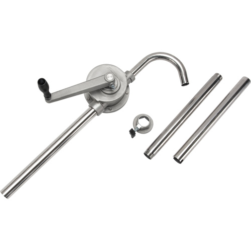 Rotary Type Drum Pump, Stainless Steel, Fits 55 Gal., 12 oz./Stroke Sécurité Médic