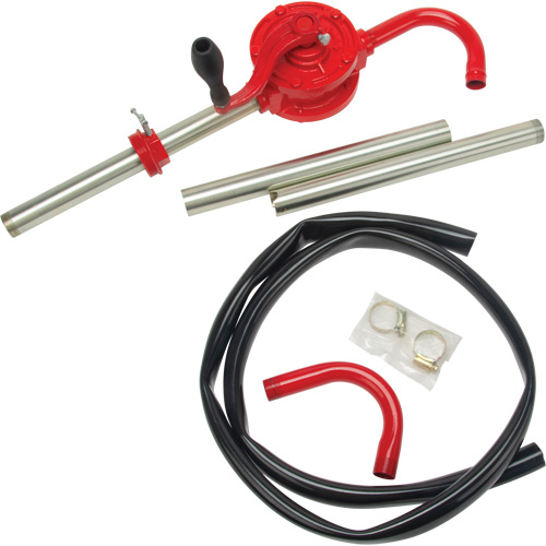 Rotary Type Drum Pump, Cast Iron/Steel, Fits 30-55 Gal., 8 oz./Stroke Sécurité Médic