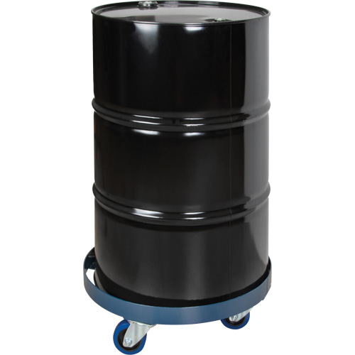 Chariot pour baril, Acier, Capacit&eacute;e 1400 lb, Diam&egrave;tre 24", Roue en &eacute;lastique bleu Sécurité Médic