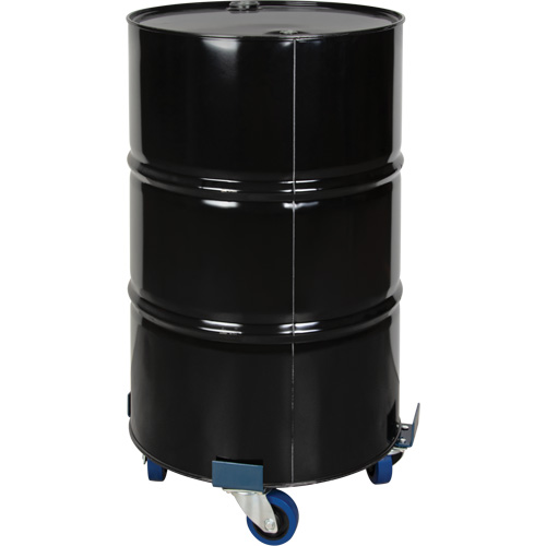Chariot pour baril, Acier, Capacit&eacute;e 1400 lb, Diam&egrave;tre 24", Roue en &eacute;lastique bleu Sécurité Médic
