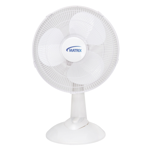 Ventilateur oscillant &agrave; boutons-poussoirs pour bureau, Diam&egrave;tre 12", 3 vitesses Sécurité Médic