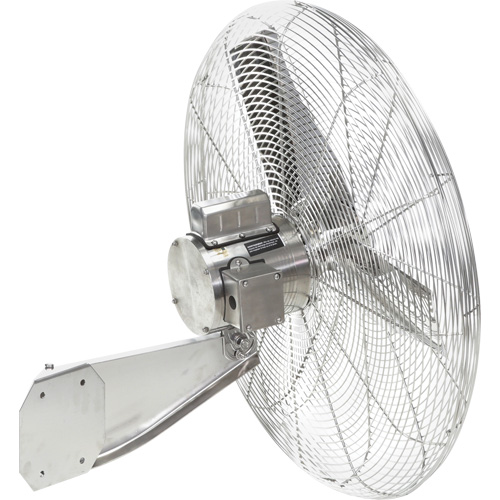 Stainless Steel Food Service Washdown Air Circulating Fans, Industrial, 1 Speed, 30" Diameter Sécurité Médic