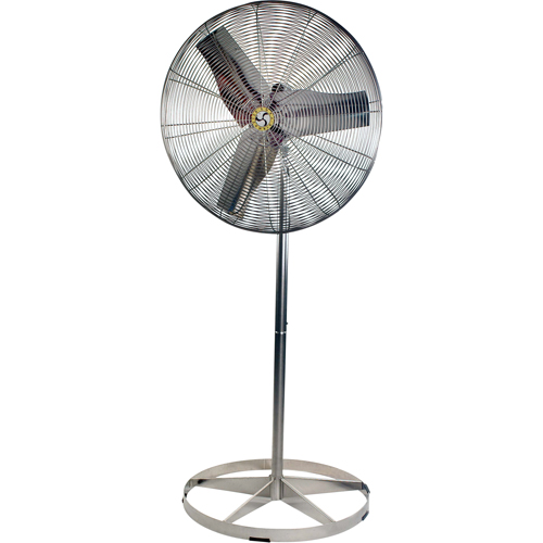 Stainless Steel Food Service Washdown Air Circulating Fans, Industrial, 1 Speed, 30" Diameter Sécurité Médic