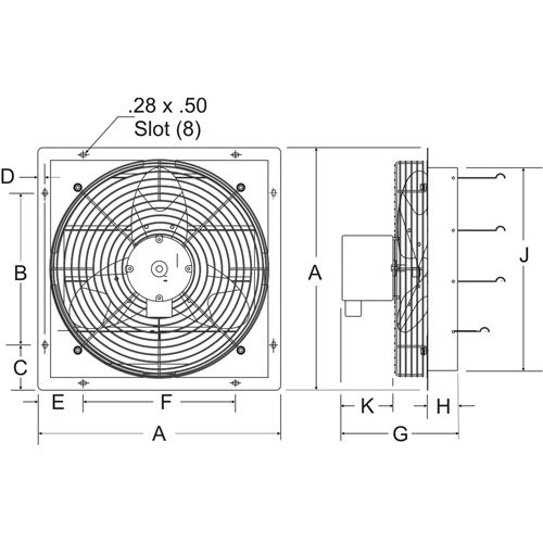 Ventilateurs d'&eacute;vacuation &agrave; volets Sécurité Médic