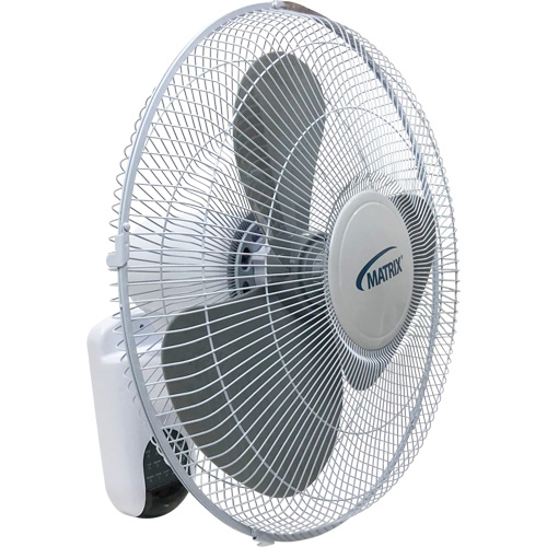 Ventilateur mural oscillant, Commercial, 3 vitesses, Diam&egrave;tre de 16" Sécurité Médic
