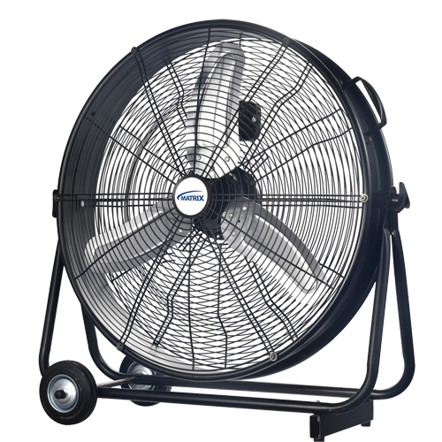 Light Industrial Direct-Drive Slim Drum Fan, Industrial, 3 Speed, 24" Diameter Sécurité Médic