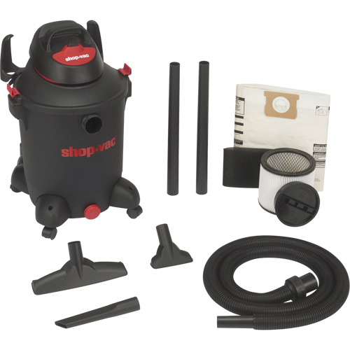 Utility Shop Vacuum, Wet-Dry, 5 HP, 10 US Gal. (37.9 Litres) Sécurité Médic