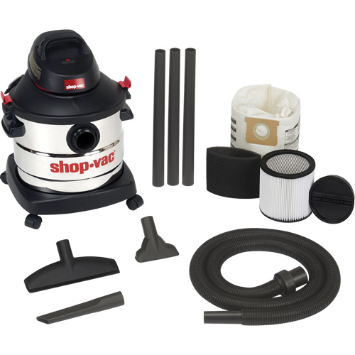 Shop Vacuum, Wet-Dry, 6 HP, 8 US Gal. (30.3 Litres) Sécurité Médic