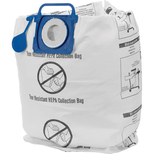 Genuine HEPA Tear-Resistant Filter Bags, 5 - 10 US gal. Sécurité Médic
