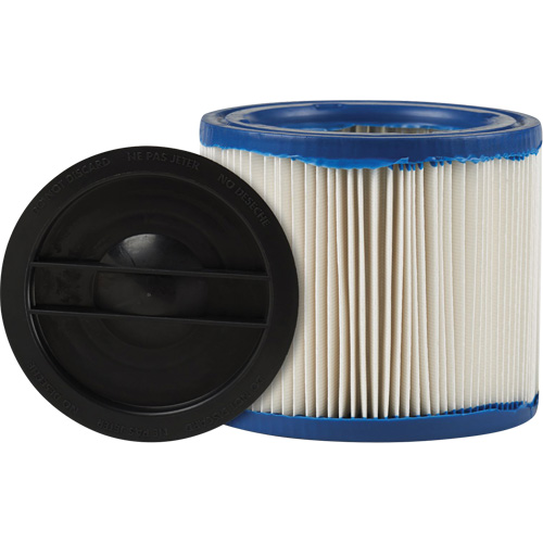 CleanStream&reg; Gore&reg; Small Wet/Dry Vacuum Filter, Cartridge/Hepa, Fits 1 - 6 US gal. Sécurité Médic