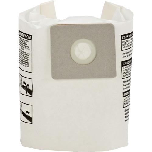Sacs filtrants pour d&eacute;bris secs jetables de type A, 1 - 1,5 gal. US Sécurité Médic