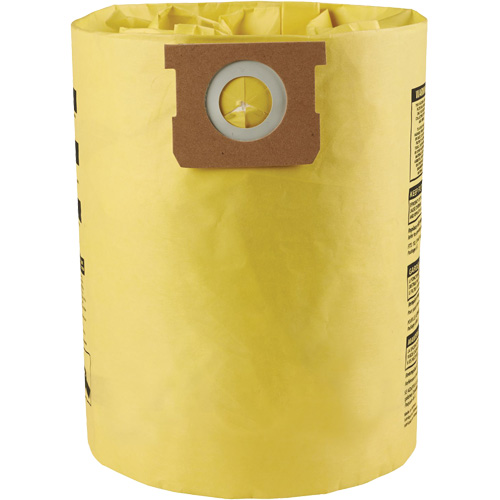 Sacs filtrants pour d&eacute;bris secs jetables &agrave; haute efficacit&eacute; de type I, 10 - 14 gal. US Sécurité Médic