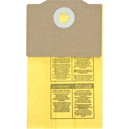 Authentiques sacs filtrants pour aspirateur dorsal, 1,75 gal. US Sécurité Médic