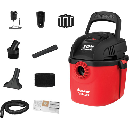 Aspirateur humide/sec sans fil, 20 V, Capacit&eacute; 1 gal. Sécurité Médic