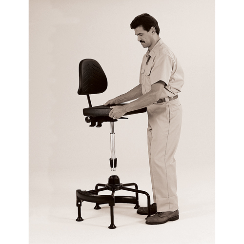 Industrial Stool, Stationary, Adjustable Height, 250 lbs. Capacity Sécurité Médic