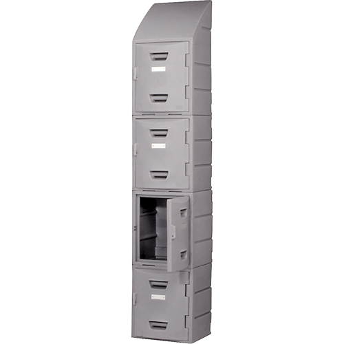 Locker, 15" x 15" x 31", Grey, Assembled Sécurité Médic