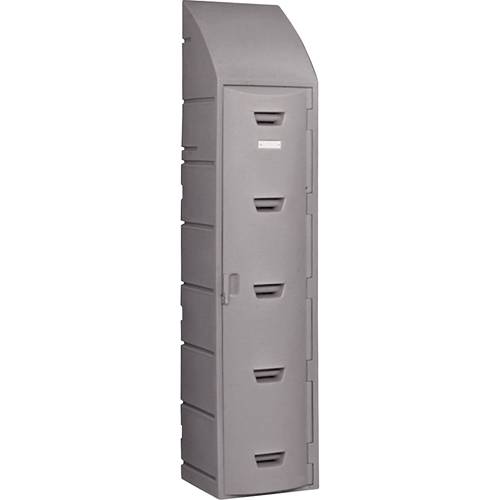 Locker, 15" x 18" x 73", Grey, Assembled Sécurité Médic