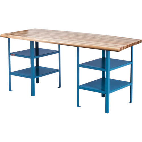 Extra Heavy-Duty Pedestal Workbench, 2500 lbs. Cap., 120" W x 30" D, 34" H Sécurité Médic