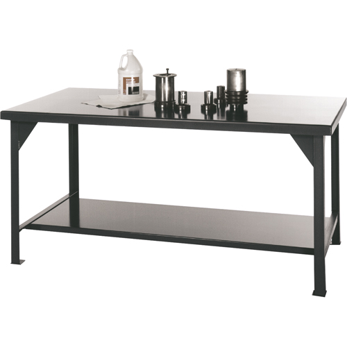 Tables d'atelier, Acier Surface, 72" la x 36" p x 34" h Sécurité Médic