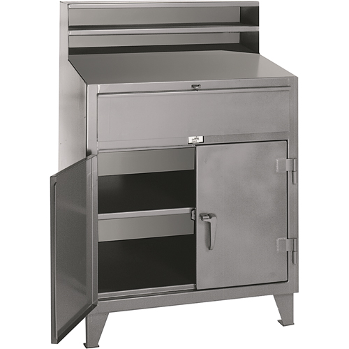 Cabinet Shop Desks, 36" W x 28" D x 54" H, Grey Sécurité Médic